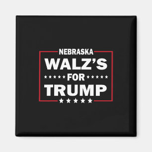 Íman Engraçado Trump Vance W's para Trump Nebraska Men 