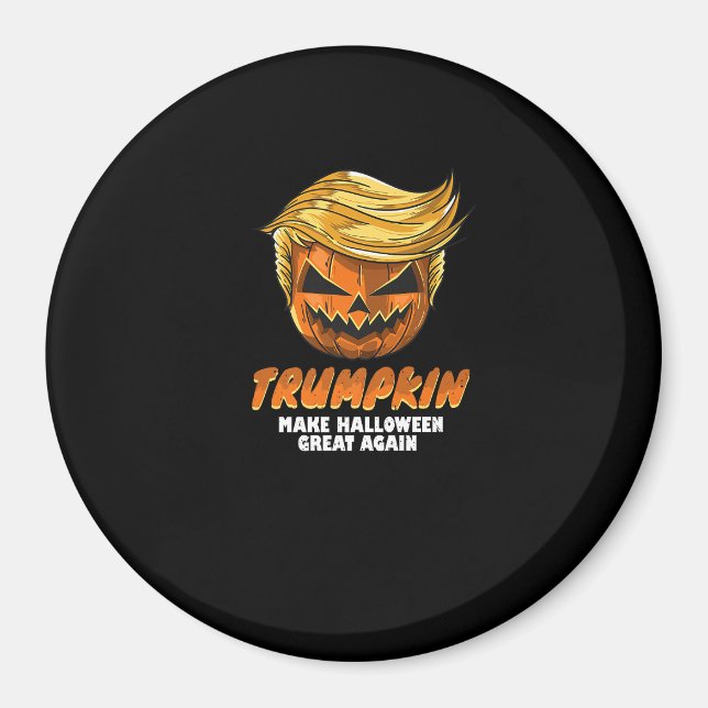 Íman Engraçado Trumpkin Torne O Excelente De Halloween  (Frente)