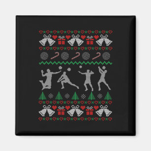 Íman Engraçado Ugly Xmas Voleibol Holida