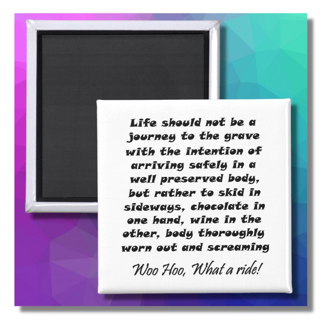 Íman Engraçado vinho cita piada presente de humor de an (A funny wine quote perfect to celebrate a birthday. Black and white simple typography cute magnet.)