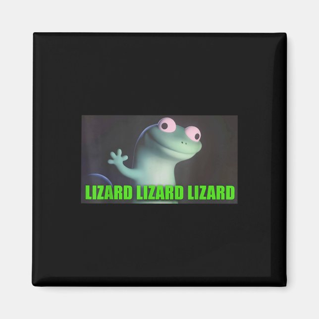 Íman Engraçado Weirdcore Lizard Lizard Lizard Meme Anim (Frente)
