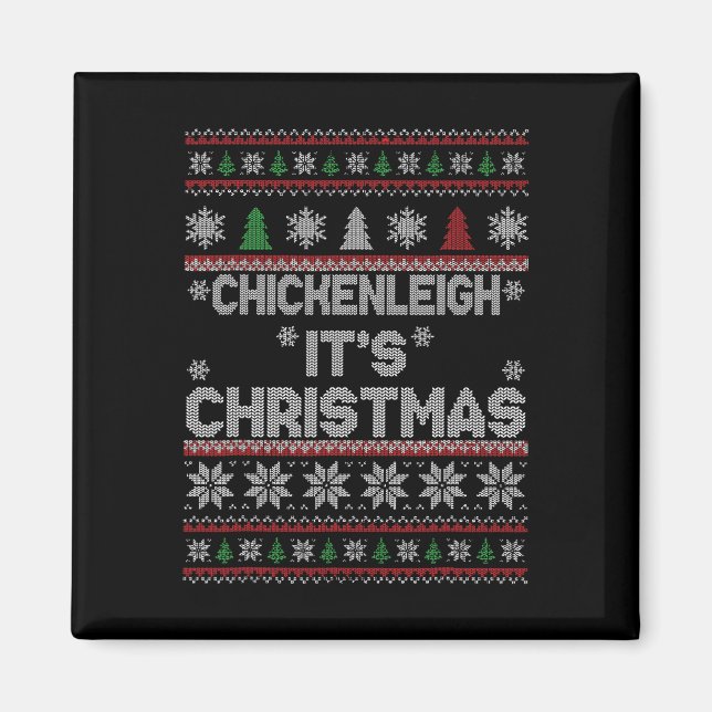 Íman Engraçado Xmas Chickenleigh É Natal 1 (Frente)
