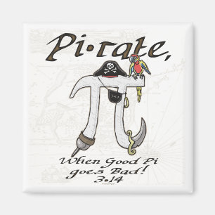 Íman Engrenagem do dia do Pi do pirata