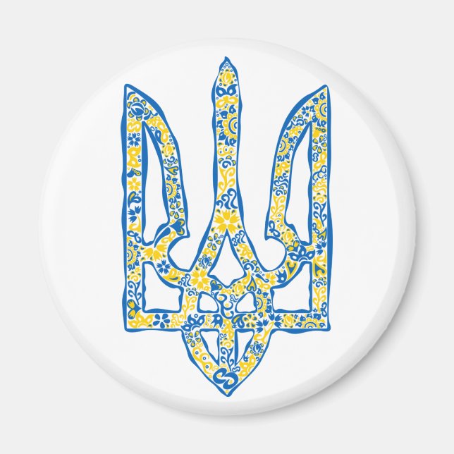 Íman Énica nacional ucraniana emblem trident trizub (Frente)