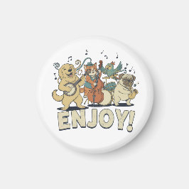 Íman “Enjoy – Cute Pets Playing Musical Instruments