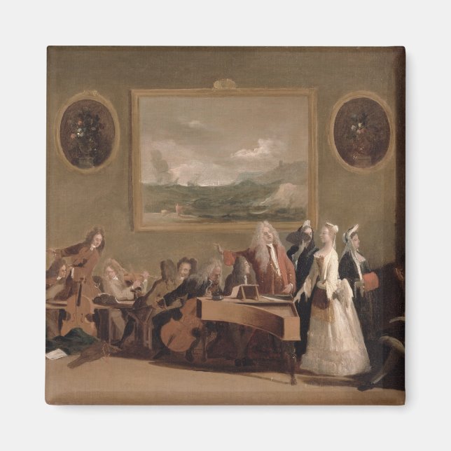Íman Ensaio de uma Ópera, c.1709 (óleo na canvas) 2 (Frente)
