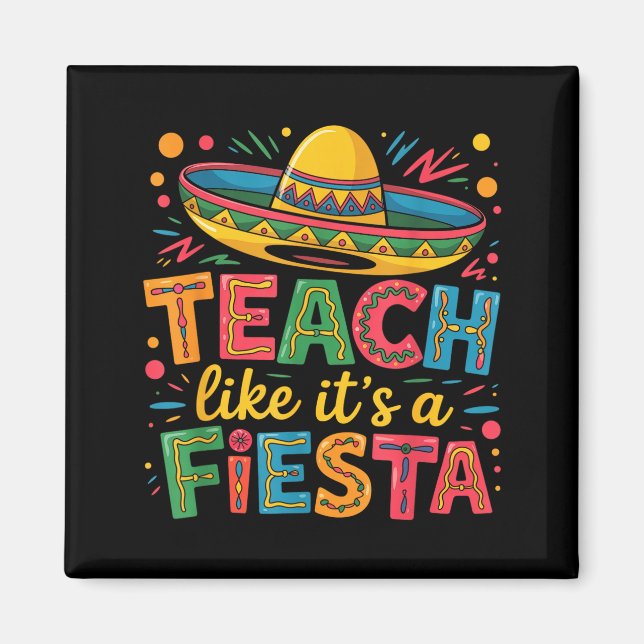 Íman Ensine como uma festa professores sombrero cinco d (Frente)