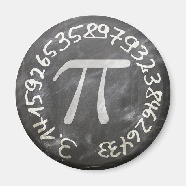 Íman Ensino De Chalkboard Pi Day Pi Day (Frente)