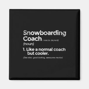 Íman Ensino de Snowboard Definição Engraçado Presente