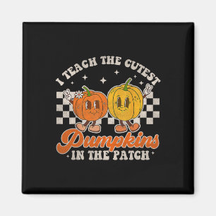 Íman Ensino Os Pumpkins Mais Bonitos No Patch Retro Tea