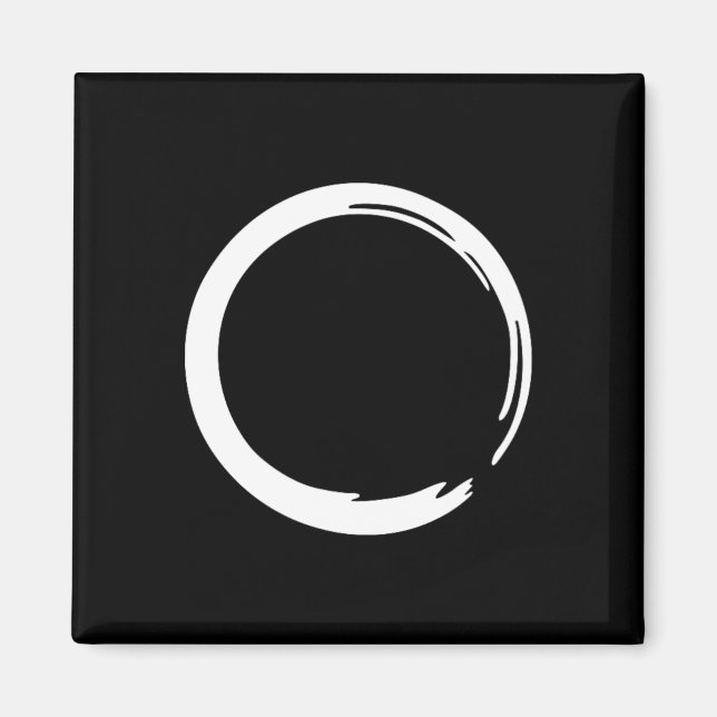 Íman Enso, Zen, Círculo, Símbolo, Budismo, Buda, Medita (Frente)