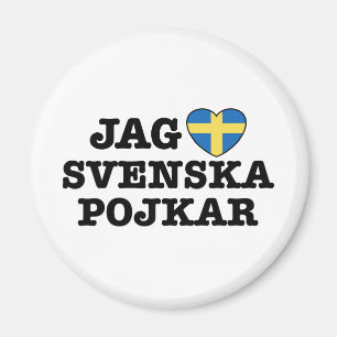 Íman Entalhe Svenska Pojkar