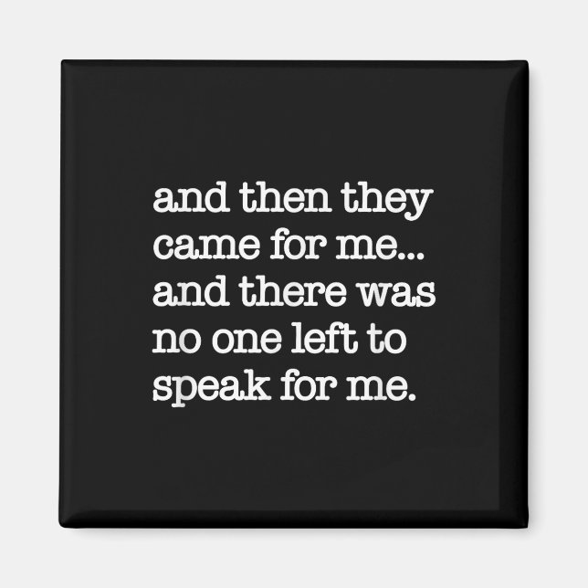 Íman Então Eles Vieram Por Mim, Protesto Político, Wa M (Frente)