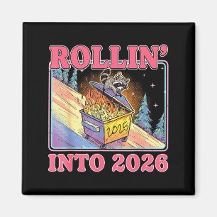 Íman Entrando em 2026 Guaxinim Engraçado Meme Feliz Ano