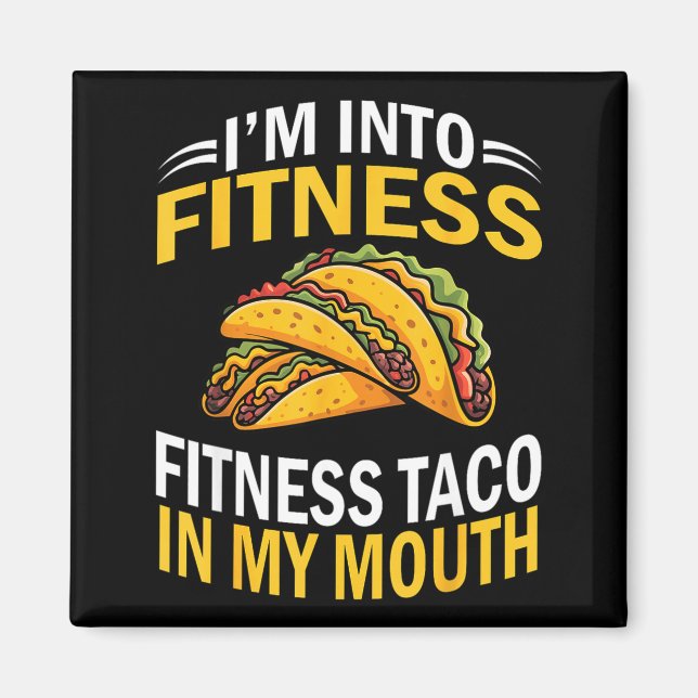 Íman Entrando em forma taco na boca engraçado cinco de  (Frente)