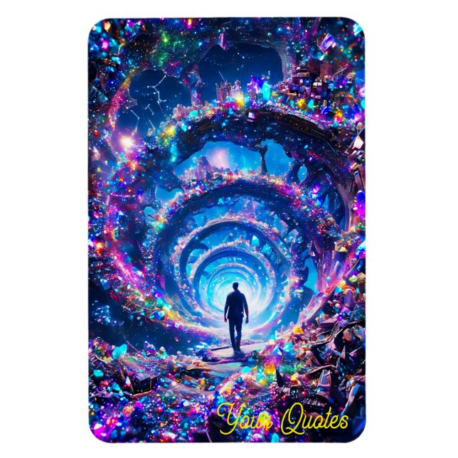Íman Entrando na Galeria de Gemas Místicas Infinitas (Vertical)