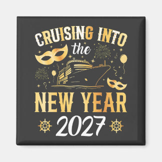 Íman Entrando no Ano Novo 2027 Quadrado