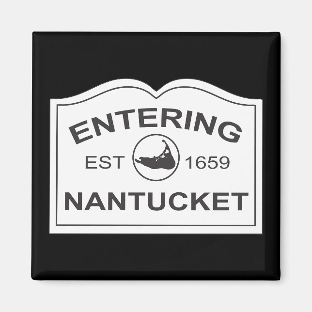 Íman Entrando no Nantucket Est. Sinal 1659 em preto e b (Frente)