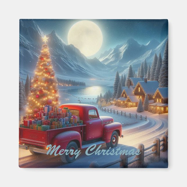 Íman Entrega da Véspera de Natal Mágica (Frente)