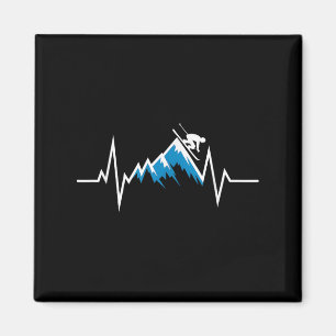 Íman Entusiasta de Skiting Heartbeat de Esqui Alpino