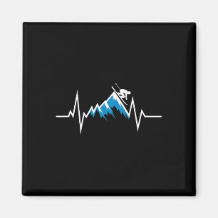 Íman Entusiasta de Skiting Heartbeat de Esqui Alpino