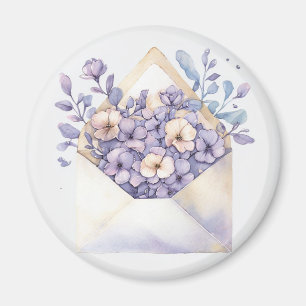 Íman Envelope Floral Watercolor - Cute