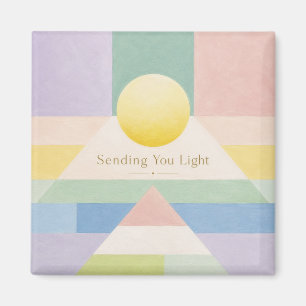 Íman Enviando a Você Inspiração Geométrica Pastel