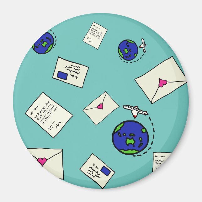 Íman Envie um e-mail pelo mundo (Frente)