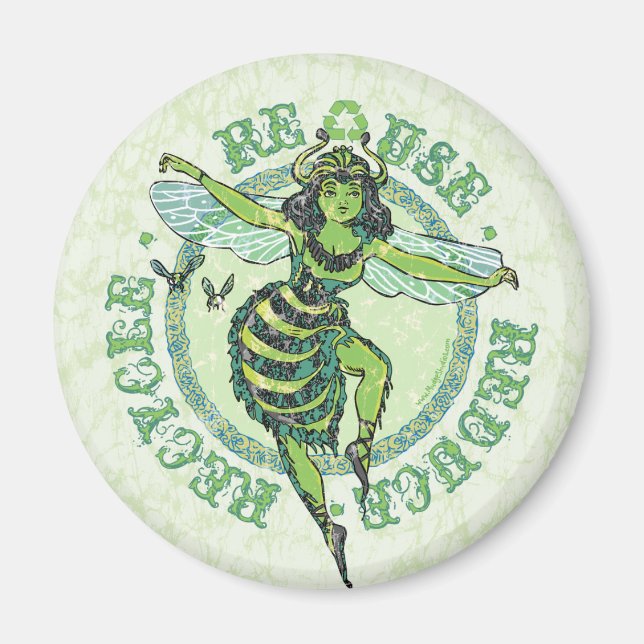 Íman Enviro Green Bee Earth Gear (Frente)