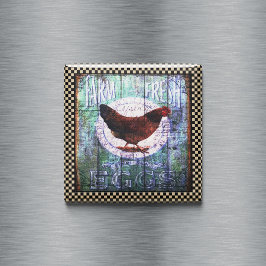 Íman Ephemera de ovos frescos de Fazenda de frango russ
