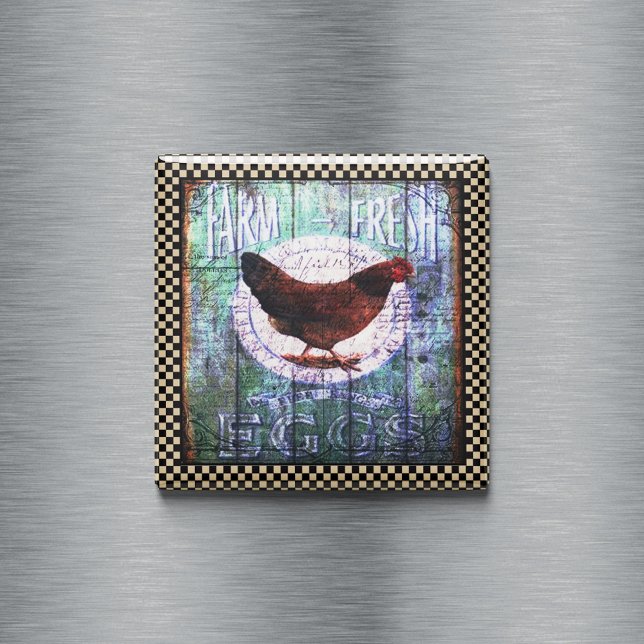 Íman Ephemera de ovos frescos de Fazenda de frango russ (Criador carregado)