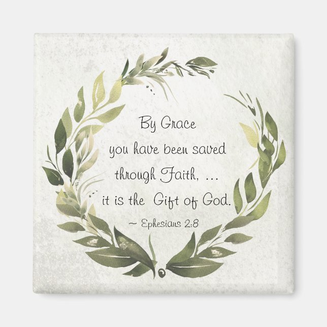 Íman Ephesianos 2:8 Por Grace, você foi salvo (Frente)