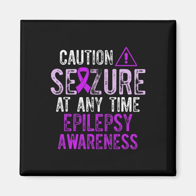 Íman Epilepsy Awareness Epileptic Warrior Survivor 5  (Frente)