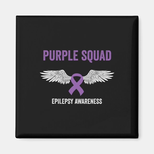 Íman Epilepsy Awareness Purple Ribbon - Epilepsy Awaren (Frente)