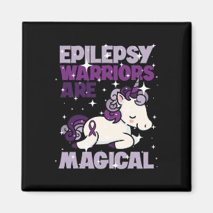 Íman Epilepsy Warrior Epileptic Day Purple Unicorn Love
