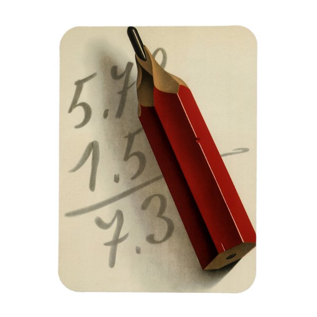 Íman Equação Matemática com Lápis Vermelho, Negócios Vi (Vertical)
