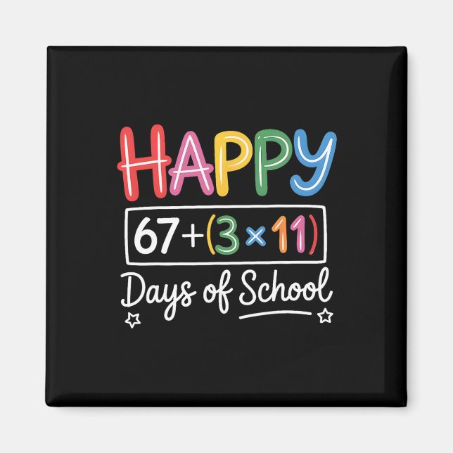 Íman Equação Matemática Dia 100 Professor Feliz 100 Dia (Frente)