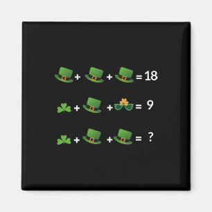 Íman Equação Matemática Dia de São Patrício Engraçado P