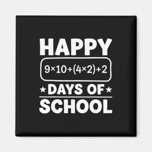 Íman Equação Matemática Engraçada Feliz 100 Dias De Esc