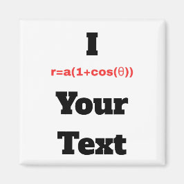 Íman Equação Polar Personalizável (I Coração)