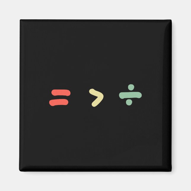 Íman Equality Is Greater Than Division Math Black Histo (Frente)