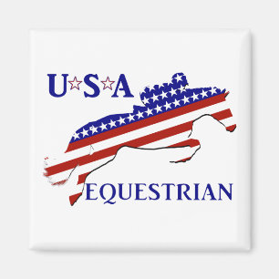 Íman Equestre Patriótico dos EUA