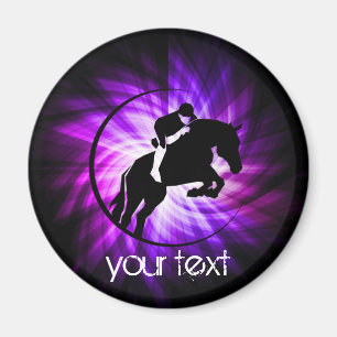 Íman Equestrian roxo