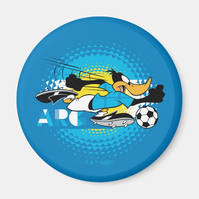 Íman Equipe Argentina de Futebol Gráfico do DAFFY DUCK™ (Frente)