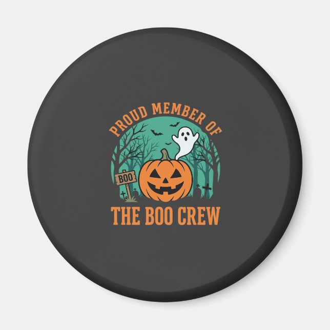 Íman Equipe Boo Design de Abóbora de Fantasma de Hallow (Frente)
