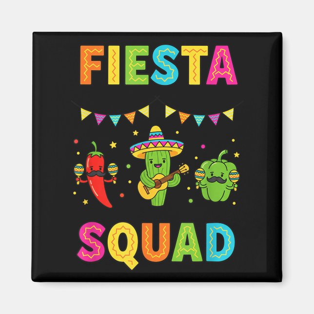 Íman Equipe da festa cacto fofo pimentão pimentão crian (Frente)