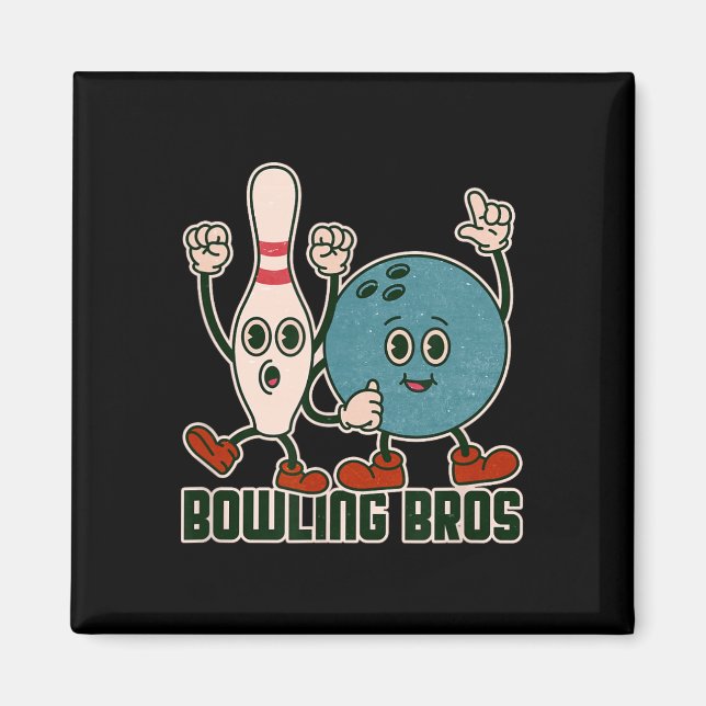 Íman Equipe da Liga de Boliche Bowling Bros Alley Byll  (Frente)