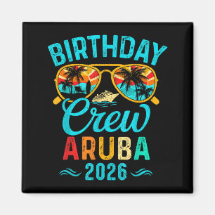 Íman Equipe de aniversário de Aruba férias 2026 família