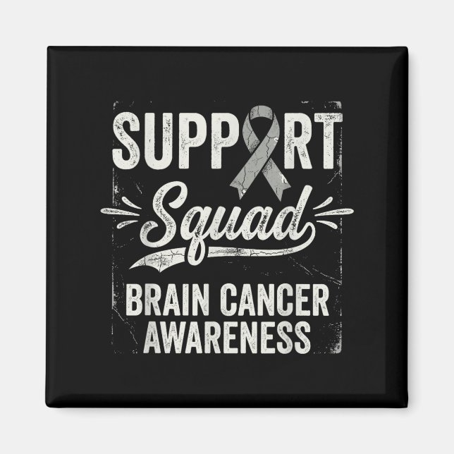 Íman Equipe de apoio conscientização tumor cerebral cân (Frente)