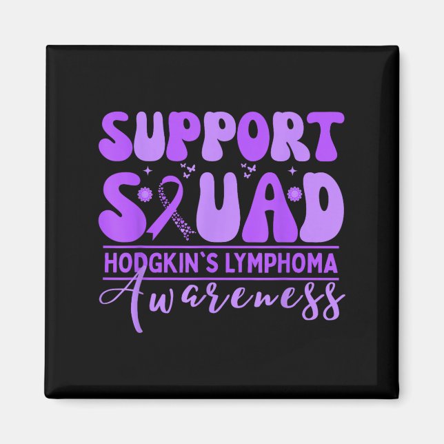 Íman Equipe de apoio Groovy linfoma de Hodgkin lavanda (Frente)